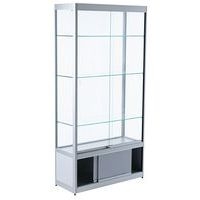 Vitrine d'exposition - 1000 x 400 x 2000 mm et placard - Manutan Expert - Image 2