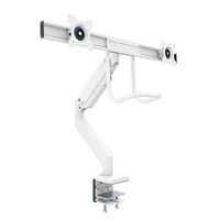 Bras porte-ecran double barre transversale Eppa blanc - Image 2