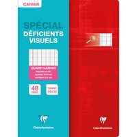 Cahier piqué déficients visuels 24x32cm 48p séyès noir 2,5mm 10/10 - Image 2
