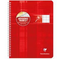 Cahier reliure intégrale déficients visuels 17x22cm 100p séyès noir 2,5mm 10/10 - Image 3