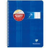 Cahier reliure intégrale déficients visuels 17x22cm 100p séyès noir 2,5mm 10/10 - Image 8