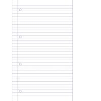 Cahier reliure intégrale 22,5x29,7cm 160p ligné + marge à droite (N°25) CouvBleue perfo4 trous - Image 2