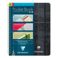 Pocket Book cahier reliure intégrale à poches 16x21cm 120p détachligné + élastique - Image 2