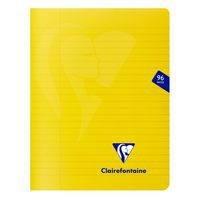 Mimesys cahier piqué polypro 17x22cm 96p ligné + marge coloris assortis - Image 4