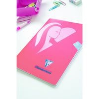 Mimesys cahier piqué polypro 21x29,7cm 96p séyès Rouge - Image 2