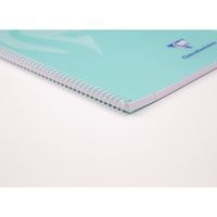 Mimesys cahier spiralé polypro Folio 21,5x31cm 160p Q.4x4 + marge couleurs PASTEL assorties - Image 2