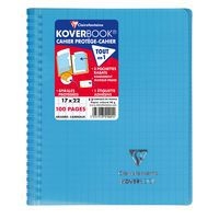 Koverbook reliure intégrale enveloppante PP transparent 17x22cm 100p Séyès coloris assortis livré en boîte prê - Image 9