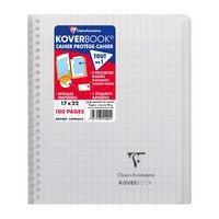 Koverbook reliure intégrale enveloppante PP transparent 17x22cm 100p Séyès coloris assortis livré en boîte prê - Image 4