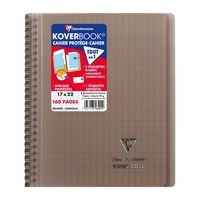 Koverbook reliure intégrale enveloppante PP transparent 17x22cm 160p Séyès coloris assortis livré en boîte prê - Image 2