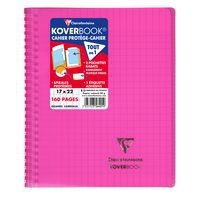 Koverbook reliure intégrale enveloppante PP transparent 17x22cm 160p Séyès coloris assortis livré en boîte prê - Image 5