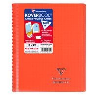 Koverbook reliure intégrale enveloppante PP transparent 17x22cm 160p Séyès coloris assortis livré en boîte prê - Image 3