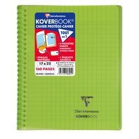 Koverbook reliure intégrale enveloppante PP transparent 17x22cm 160p Séyès coloris assortis livré en boîte prê - Image 6