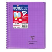 Koverbook reliure intégrale enveloppante PP transparent 17x22cm 160p Séyès coloris assortis livré en boîte prê - Image 10