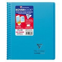 Koverbook reliure intégrale enveloppante PP transparent 17x22cm 160p Q.5x5 coloris assortis livré en boîte prê - Image 8