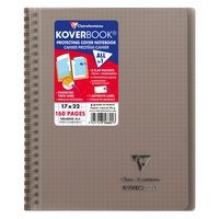 Koverbook reliure intégrale enveloppante PP transparent 17x22cm 160p Q.5x5 coloris assortis livré en boîte prê - Image 2