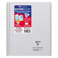 Koverbook reliure intégrale enveloppante PP transparent 17x22cm 160p Q.5x5 coloris assortis livré en boîte prê - Image 9