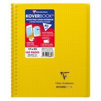 Koverbook reliure intégrale enveloppante PP transparent 17x22cm 160p Q.5x5 coloris assortis livré en boîte prê - Image 3