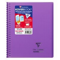 Koverbook reliure intégrale enveloppante PP transparent 17x22cm 160p Q.5x5 coloris assortis livré en boîte prê - Image 5