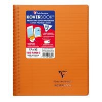 Koverbook reliure intégrale enveloppante PP transparent 17x22cm 160p ligné + marge coloris assortis livré en b - Image 5