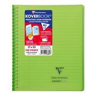 Koverbook reliure intégrale enveloppante PP transparent 17x22cm 160p ligné + marge coloris assortis livré en b - Image 6