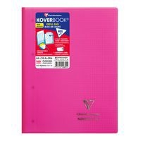 Koverbook bloc de cours agrafé grand côté perfo 4 trous 22,3x29,7cm 160p Q.5x5 + marge coloris assortis - Image 3