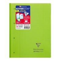 Koverbook bloc de cours agrafé grand côté perfo 4 trous 22,3x29,7cm 160p ligné + marge coloris assortis - Image 4