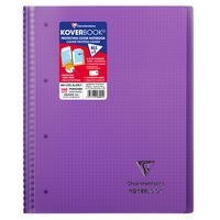 Koverbook reliure intégrale enveloppante PP transparent 22,5x29,7cm 160p Q.5x5 perfo 4 trous coloris assortis - Image 10