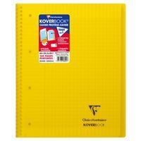 Koverbook reliure intégrale enveloppante PP transparent 22,5x29,7cm 160p séyès perfo 4 trous coloris assortis - Image 6