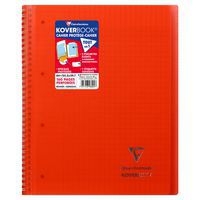 Koverbook reliure intégrale enveloppante PP transparent 22,5x29,7cm 160p séyès perfo 4 trous coloris assortis - Image 8