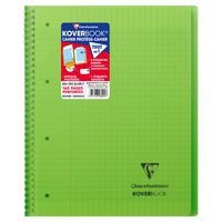 Koverbook reliure intégrale enveloppante PP transparent 22,5x29,7cm 160p séyès perfo 4 trous coloris assortis - Image 9