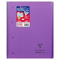 Koverbook reliure intégrale enveloppante PP transparent 22,5x29,7cm 160p séyès perfo 4 trous coloris assortis - Image 10