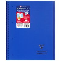 Koverbook reliure intégrale enveloppante PP transparent 22,5x29,7cm 160p ligné perfo 4 trous coloris assortis - Image 7