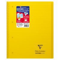 Koverbook reliure intégrale enveloppante PP transparent 22,5x29,7cm 160p ligné perfo 4 trous coloris assortis - Image 8