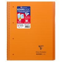 Koverbook reliure intégrale enveloppante PP transparent 22,5x29,7cm 160p ligné perfo 4 trous coloris assortis - Image 4