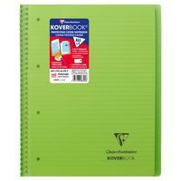 Koverbook reliure intégrale enveloppante PP transparent 22,5x29,7cm 160p ligné perfo 4 trous coloris assortis - Image 9