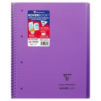 Koverbook reliure intégrale enveloppante PP transparent 22,5x29,7cm 160p ligné perfo 4 trous coloris assortis - Image 10
