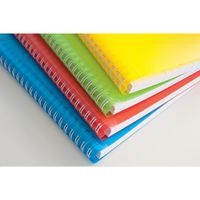 Koverbook reliure intégrale enveloppante PP transparent Rose 22,5x29,7cm 160p ligné + marge perfo 4 trous - Image 7