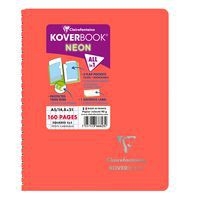 Koverbook NEON reliure intégrale enveloppante PP opaque 14,8x21cm 160p 5x5 coloris assortis - Image 5