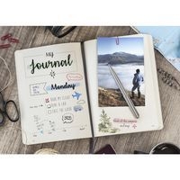 Age Bag My.Essential carnet cousu dos carré 19x25cm 192p ligné Bleu papier ivoire 90g - Image 3