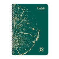 FOREVER premium, cahier reliure intégrale A5 90g recyclé 120p détachQ.5x5 coloris assortis - Image 3