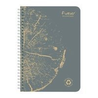 FOREVER premium, cahier reliure intégrale A5 90g recyclé 120p détachLigné coloris assortis - Image 3