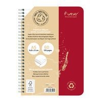 FOREVER premium, cahier reliure intégrale A5 90g recyclé 120p détachLigné coloris assortis - Image 5