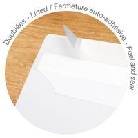 25 enveloppes doublées adh 110x220 90g bande&cello - Image 2