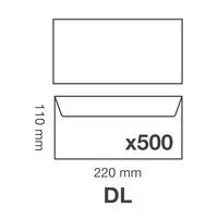Boite 500 enveloppes auto.adh 110x220 90g - Image 2