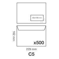 Boite 500 enveloppes auto.adh 162x229 fen45x100 90g ass°1 - Image 2