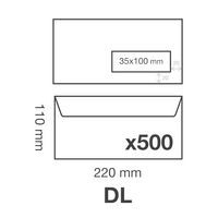 Boite 500 enveloppes auto.adh 110x220 fen35x100 80g ass°1 - Image 3