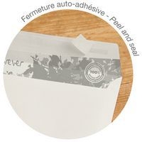 50 enveloppes 110x220 80g blanc recyclé, ss cello - Image 2