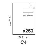 Boite 250 pochettes adh 229x324 fen 50x100 blanc 120g - Image 3