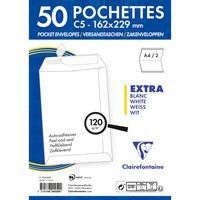 50 pochettes auto.adh 162x229 blanc 120g ss cello - Image 2
