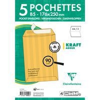 5 pochettes auto.adh 176x250 Kraft Adour 90g ss cello extra résistant - Image 5